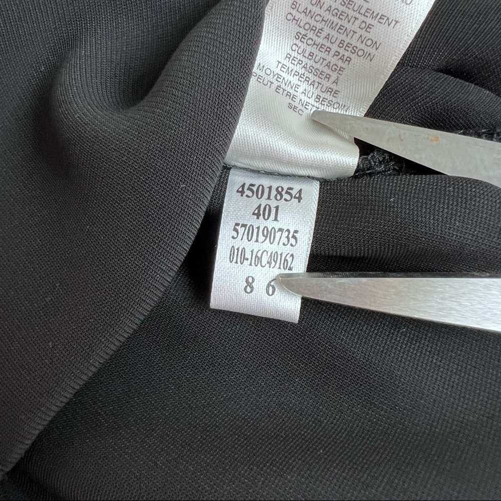 Chico’s Black Long Sleeve Ruffle Button Down Blouse. Size 1 - Picture 8 of 13